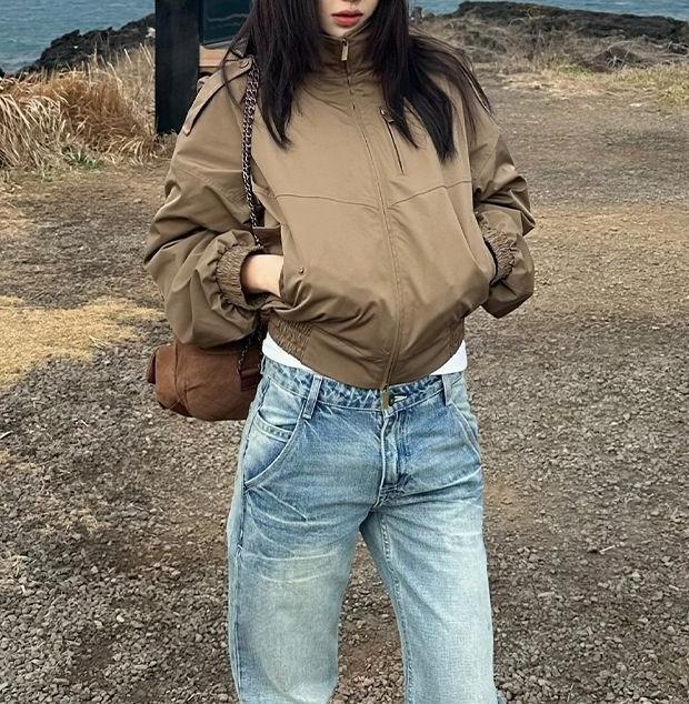 Damen Übergangsjacke Voluminöse Ärmel Norvielle