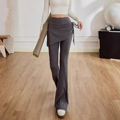 Damen Flare-Hosen Asymmetrischer Schnitt Hoch Tailliert Norvielle - Norvielle