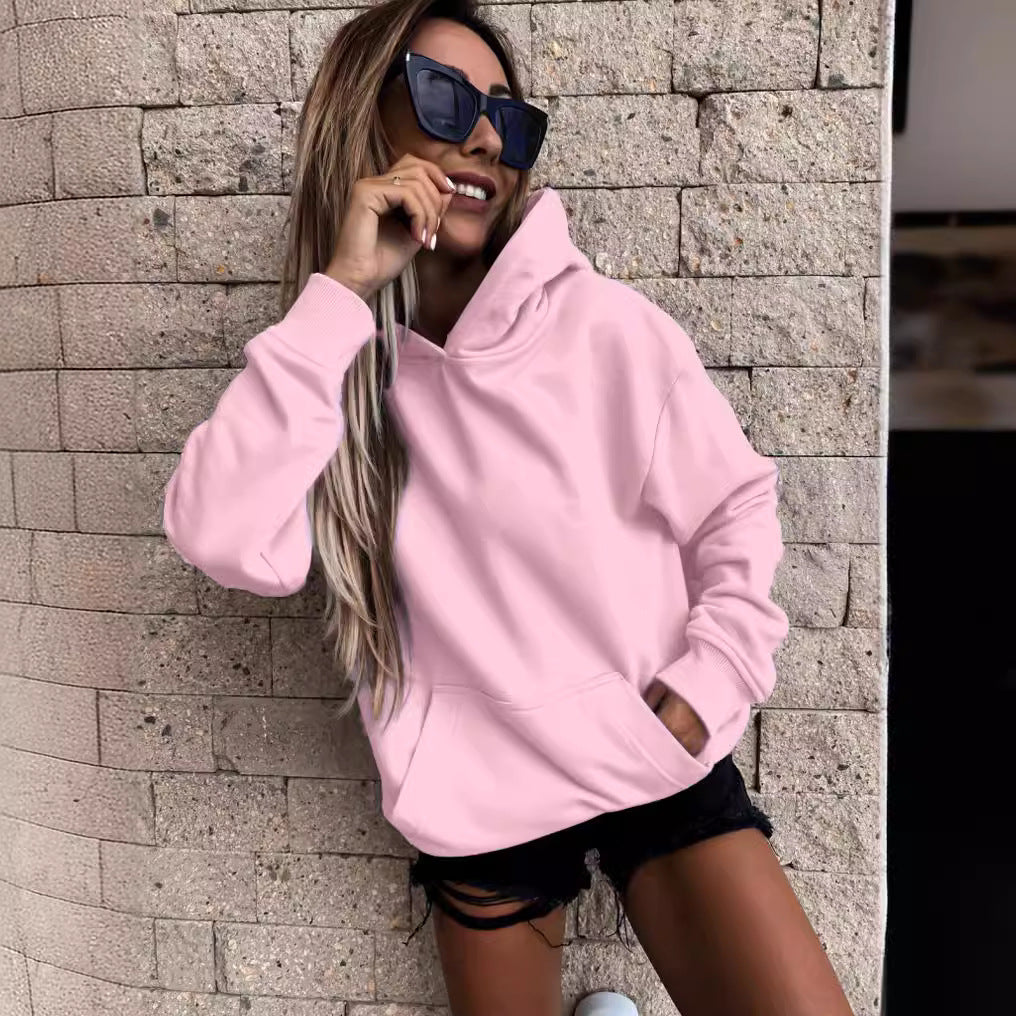 Damen Kapuzenpulli Weich Norvielle Beige