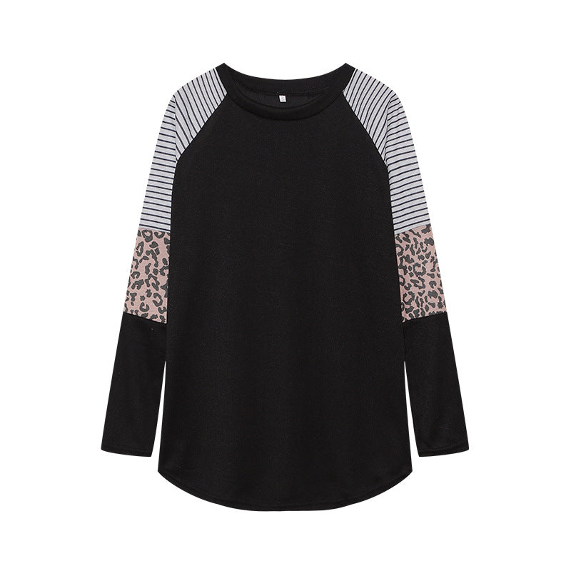 Damen Langarmshirt Tiermuster Streifen Norvielle
