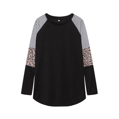 Damen Langarmshirt Tiermuster Streifen Norvielle