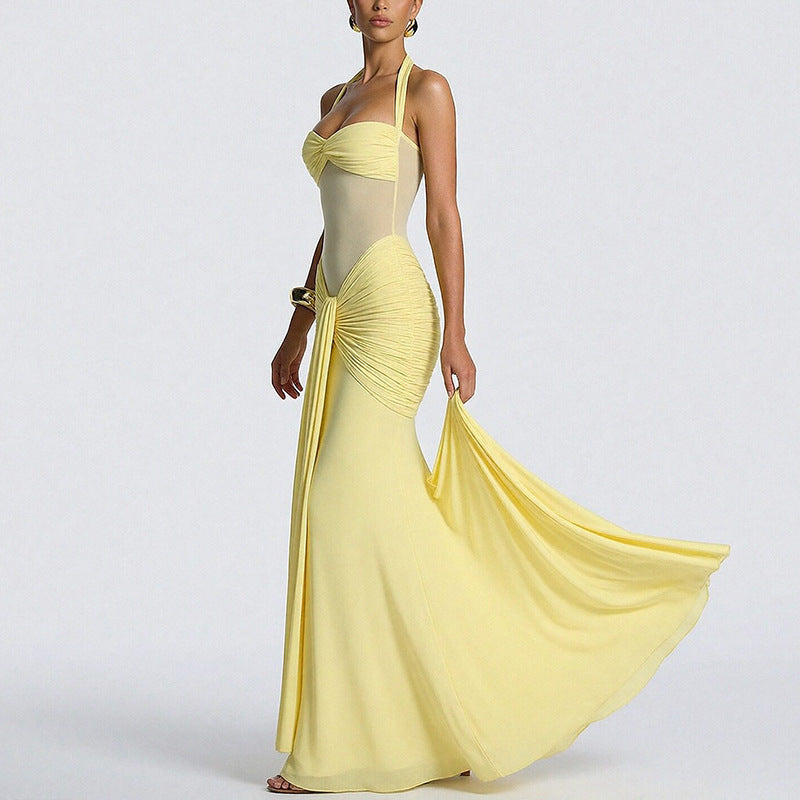 Damen Abendkleid Raffinierte Falten Taillierter Schnitt Norvielle