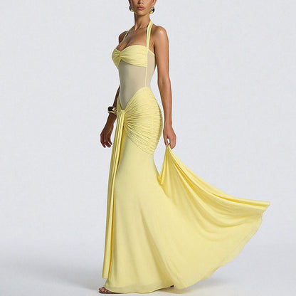 Damen Abendkleid Raffinierte Falten Taillierter Schnitt Norvielle