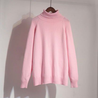 Damen Strickpullover Hochkragen Lässig Norvielle