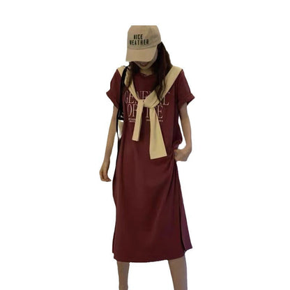 Damen T-Shirt-Kleid mit Schriftzug Norvielle