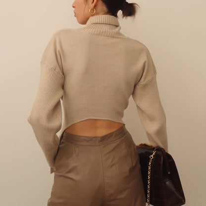 Damen Strickpullover Wickeldetail Norvielle