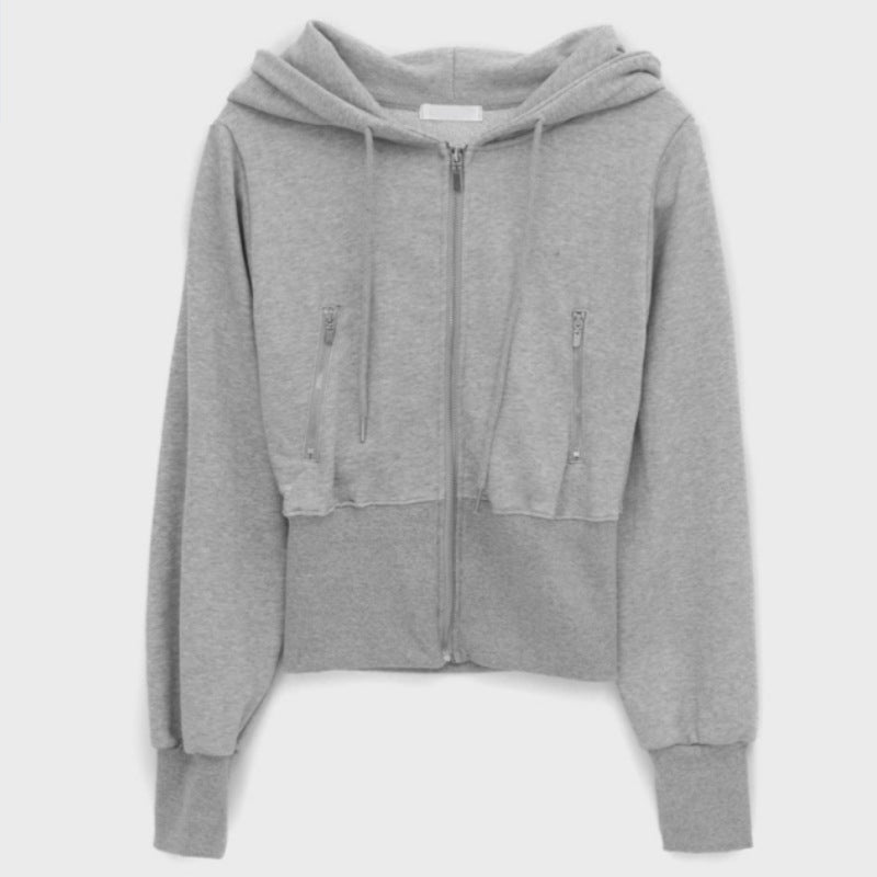 Damen Sportjacke Zip Kapuzenjacke Figurbetont Norvielle