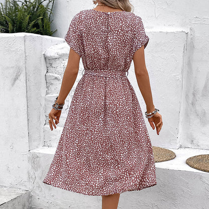 Damen Midi-Kleid Elastisch Mit Knöpfen Norvielle