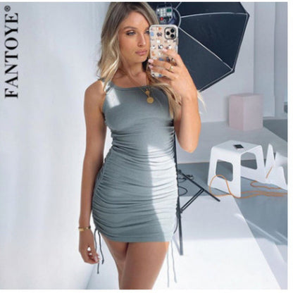 Damen Wickelkleid Rüschendetails Figurbetont Norvielle