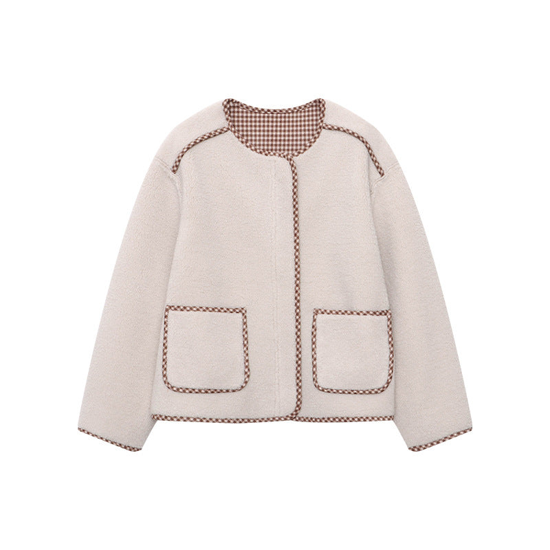 Damen Teddyjacke Lässig mit Taschen Norvielle
