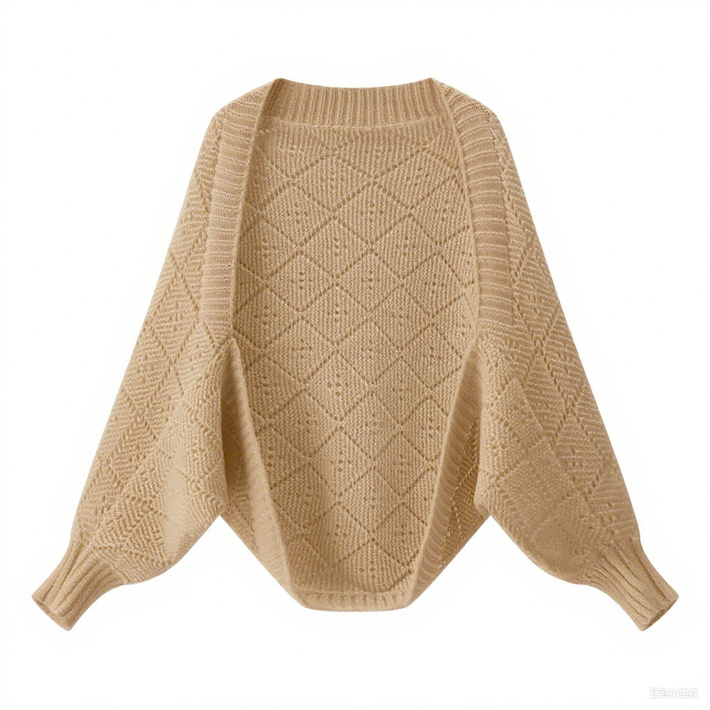 Damen Strickpullover Rautenmuster Norvielle