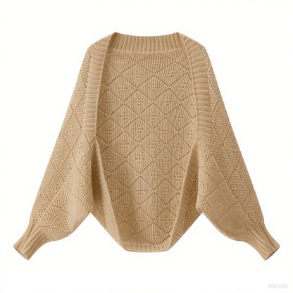 Damen Strickpullover Rautenmuster Norvielle