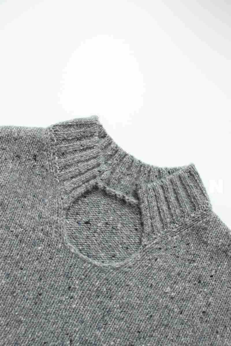 Damen Grobstrickpullover Stehkragen Norvielle