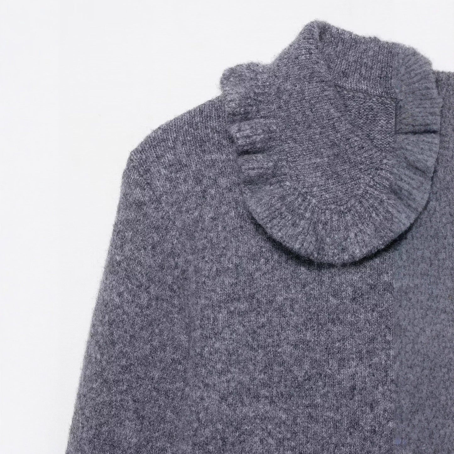 Damen Strickjacke Rüschen Norvielle