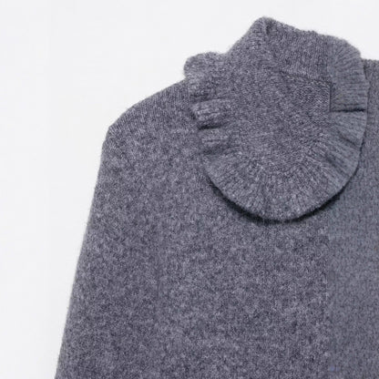 Damen Strickjacke Rüschen Norvielle