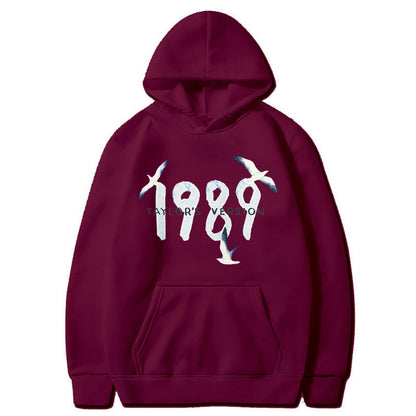 Damen Kapuzenpullover Hochwertige Baumwolle Vogelmotiv