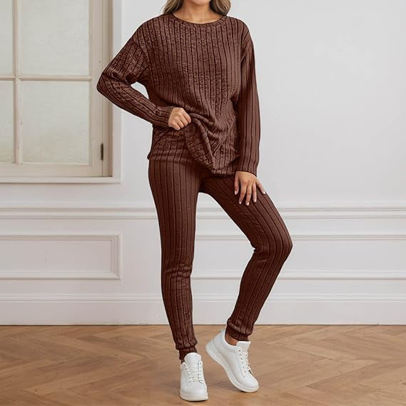 Damen Strickensemble Rippenstruktur Norvielle