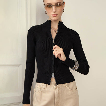 Damen Pullover Weicher Baumwollmix Eleganter Schnitt Beige