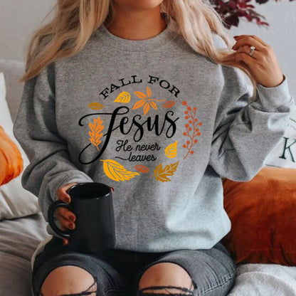 Damen Sweatshirt Weiches Innenfutter Herbstmotiv Norvielle