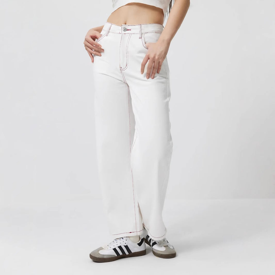 Damen Jeans mit Stickereien Blumenmuster Norvielle