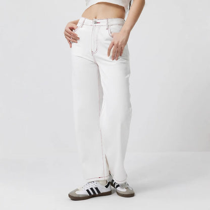 Damen Jeans mit Stickereien Blumenmuster Norvielle
