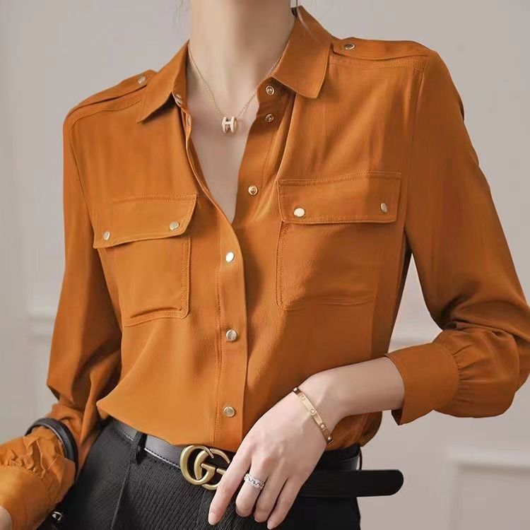 Damen Bluse mit Brusttaschen Norvielle - Norvielle