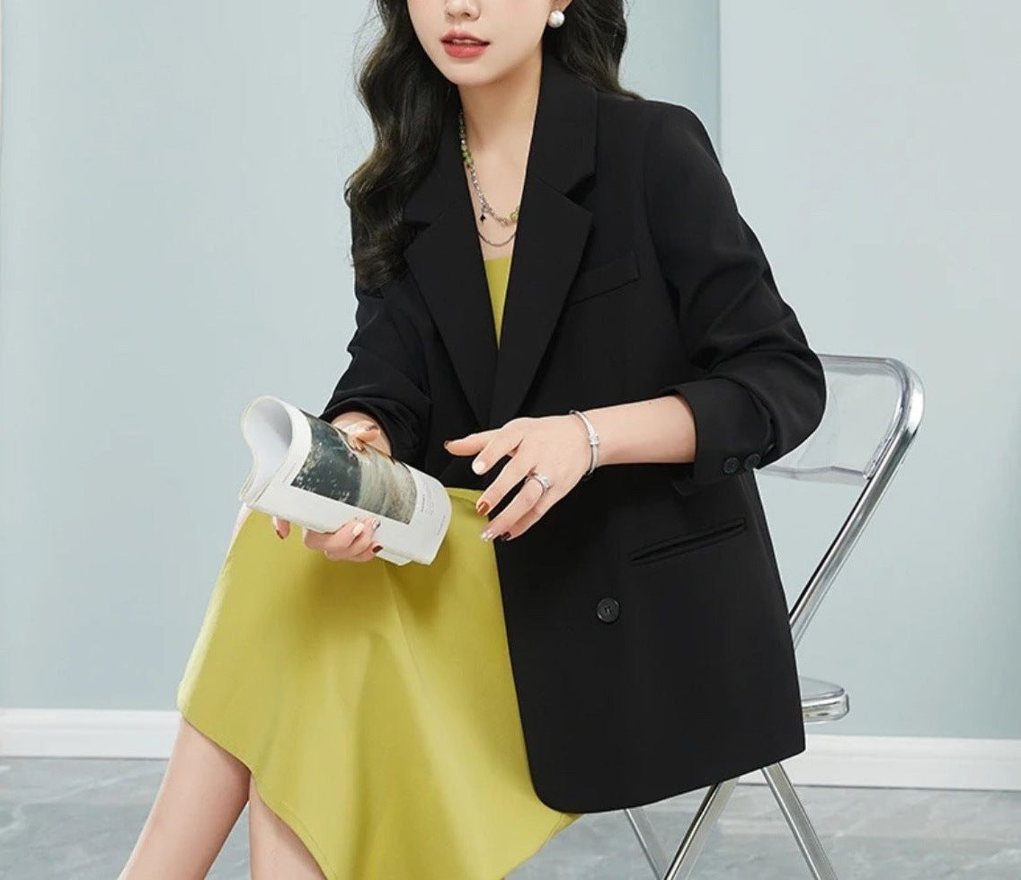 Damen Oversized Blazer Doppelter Knopfleiste Stylisch