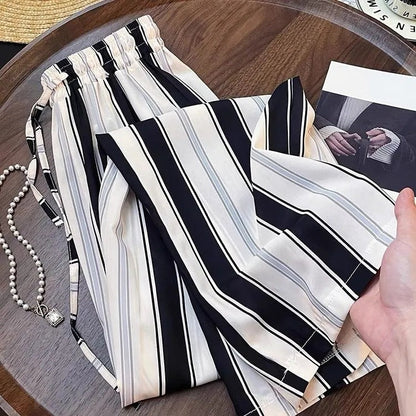Damen Culotte-Shorts Gestreift Bequem