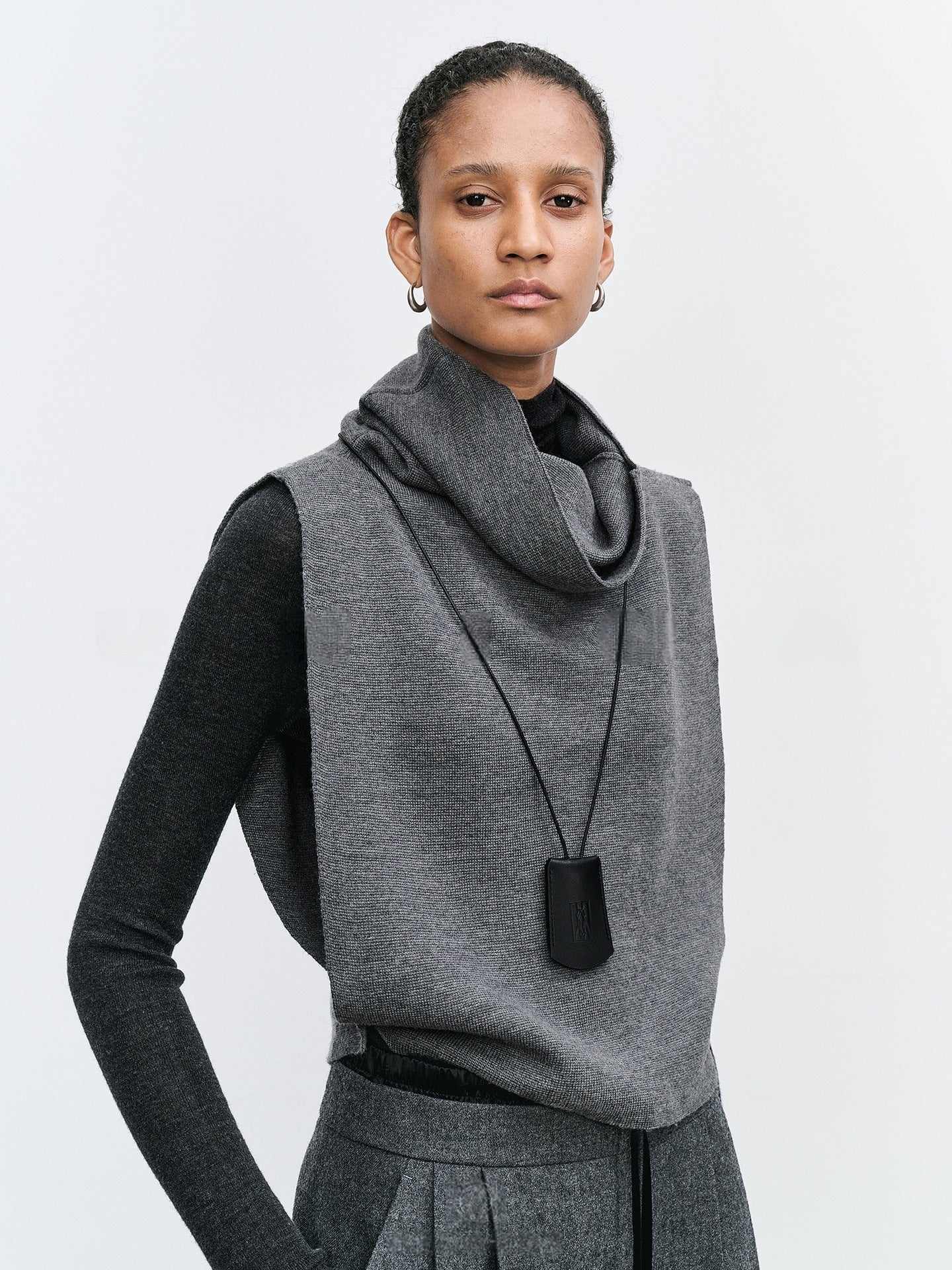 Damen Strickweste Hochkragen Norvielle