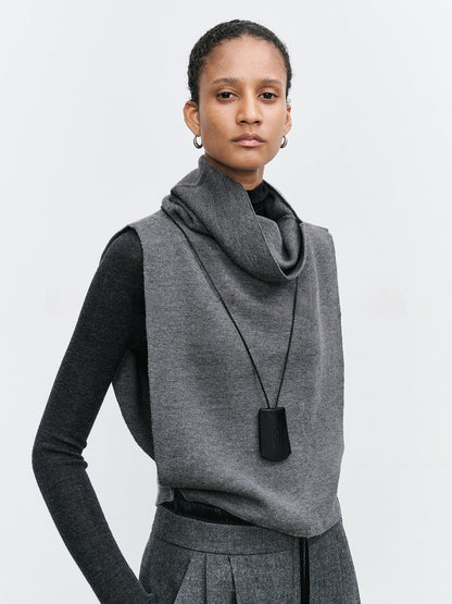 Damen Strickweste Hochkragen Norvielle