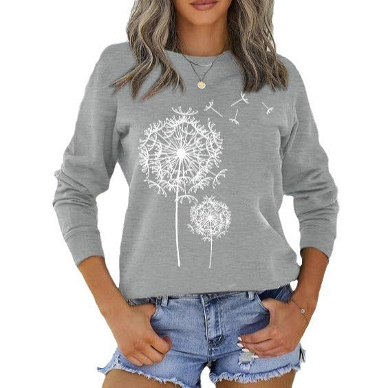 Damen Sweatshirt Pusteblumen-Motiv Norvielle