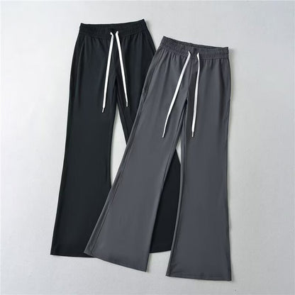 Damen Sport-Hose Flared elastisch Schwarz - Norvielle