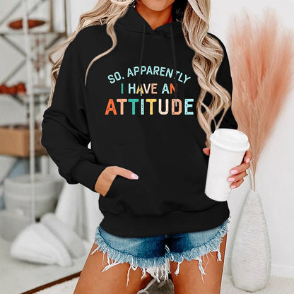 Damen Kapuzenpullover Lässig Mit Schriftzug Norvielle