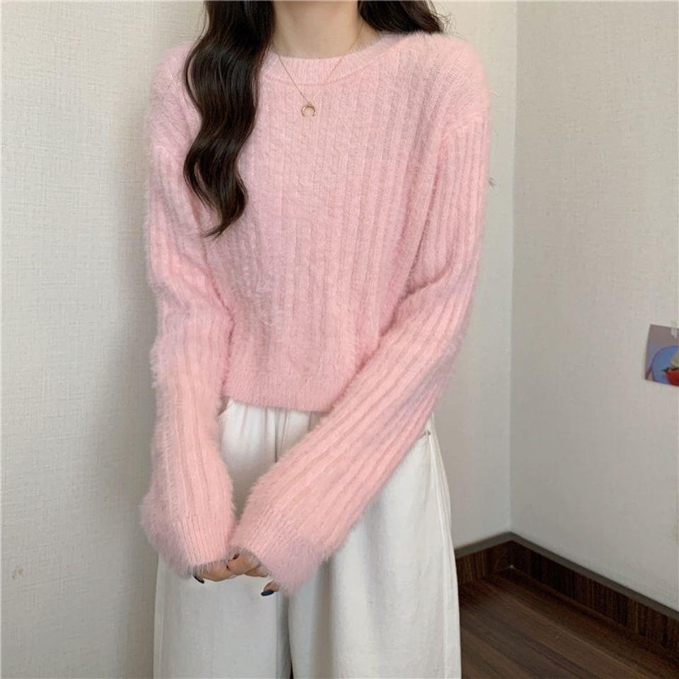 Damen Strickpullover Weiches Material Beige Norvielle