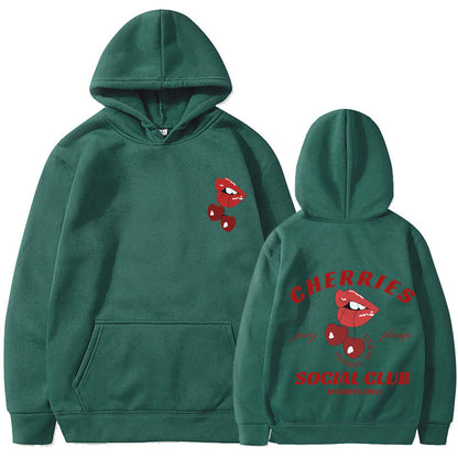 Damen Kapuzenpullover Kirschen-Design Norvielle