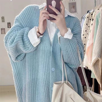 Damen Strickcardigan Oversized Kuschelig Norvielle