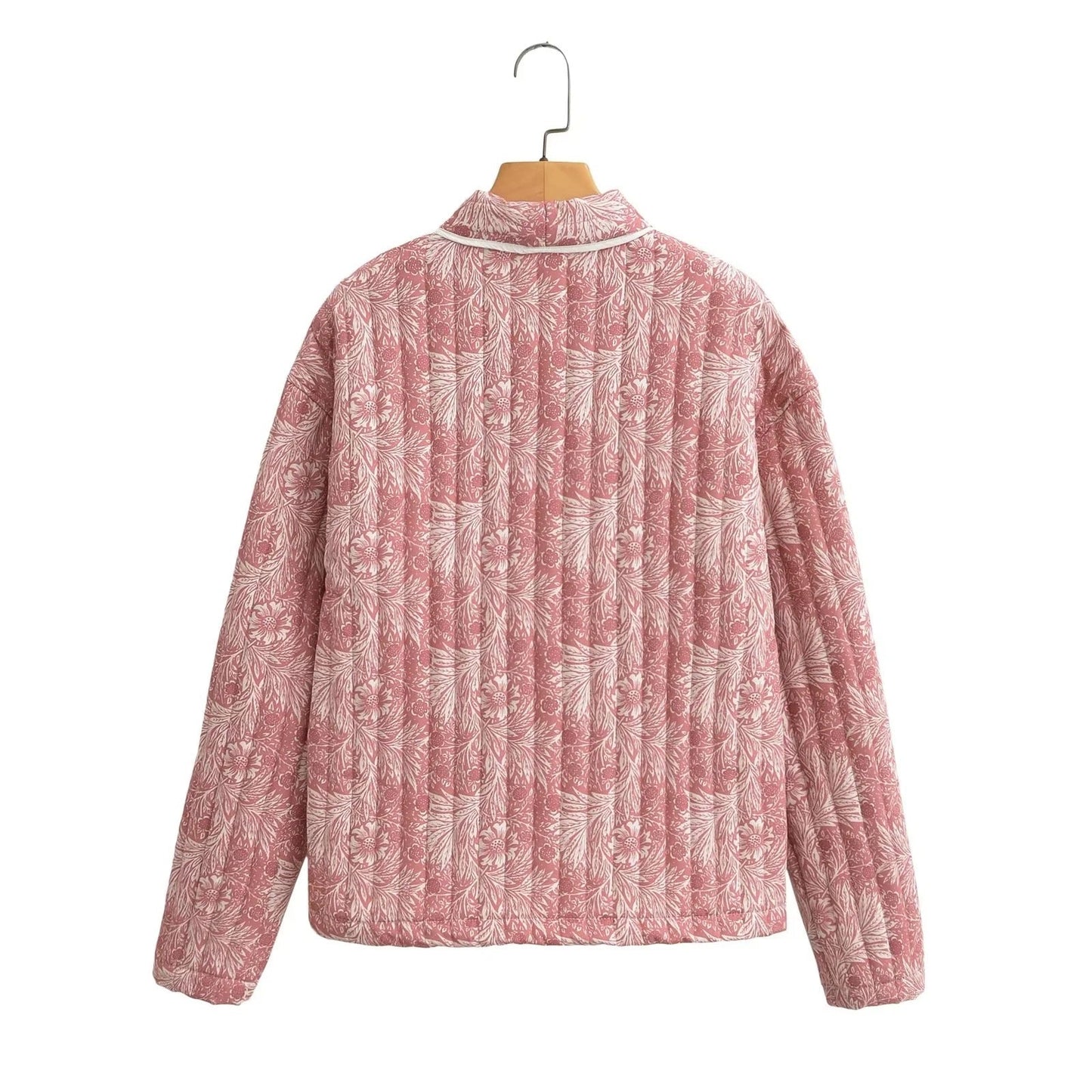 Damen Gesteppte Jacke mit Floralem Muster