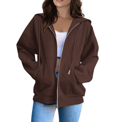 Damen Oversized Kapuzenjacke Gemütlich Norvielle