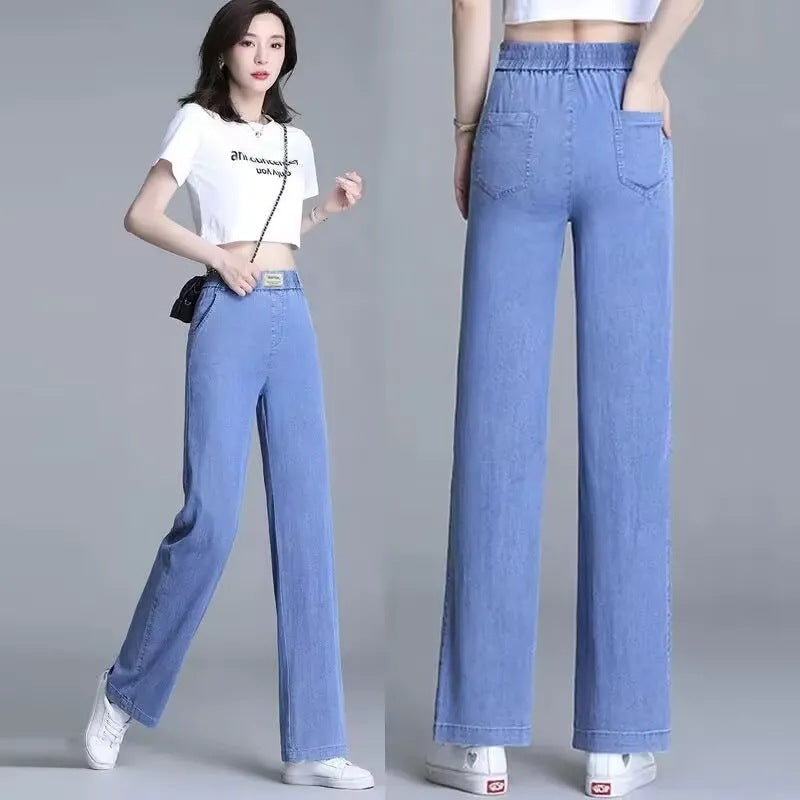 Damen Weite Jeanshose Elastisch