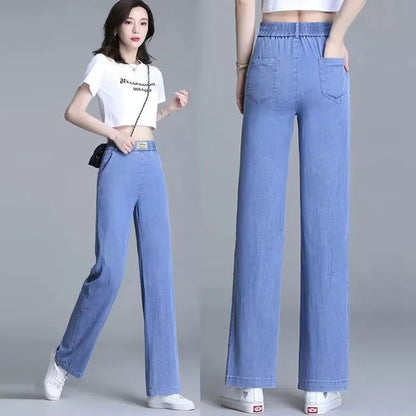 Damen Weite Jeanshose Elastisch