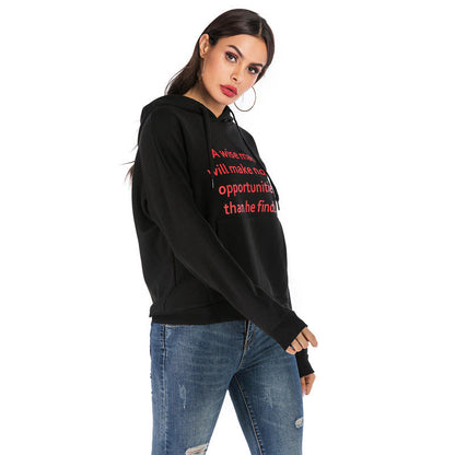 Damen Kapuzenpullover Statement-Print seitliche Taschen Beige