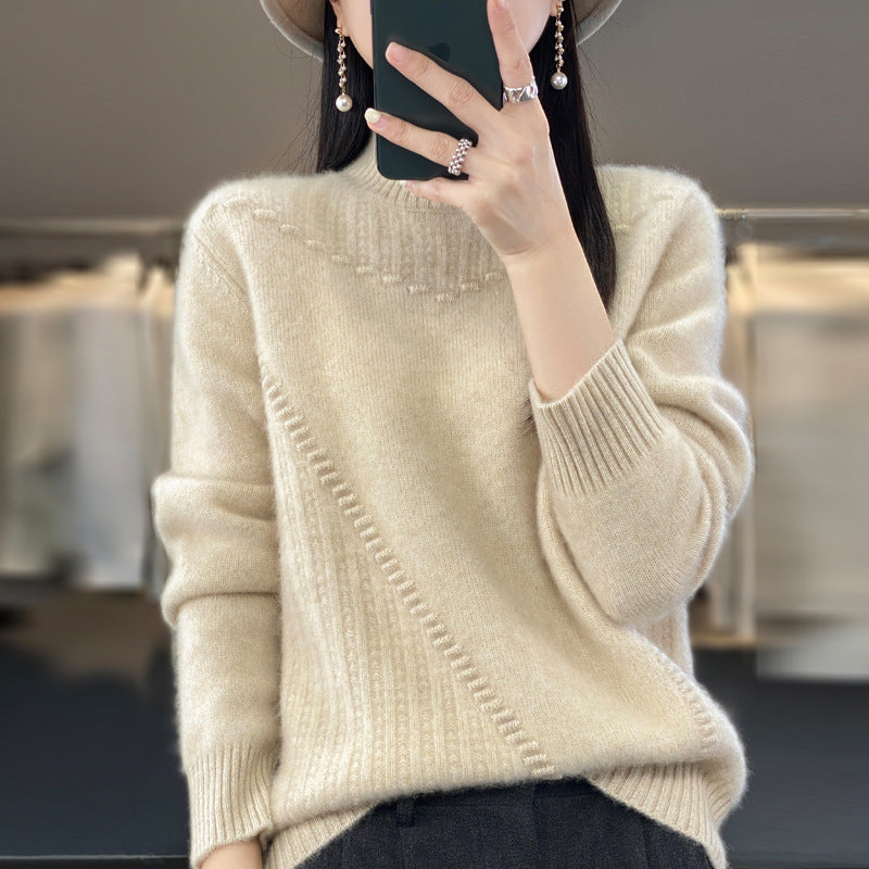 Damen Strickpullover Asymmetrisch Norvielle