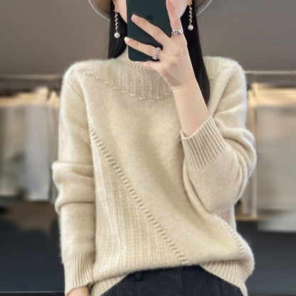 Damen Strickpullover Asymmetrisch Norvielle