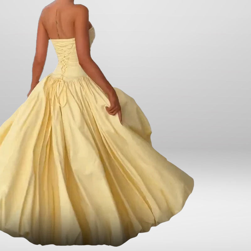 Damen Maxikleid mit Schlitz und Volumenrock Norvielle