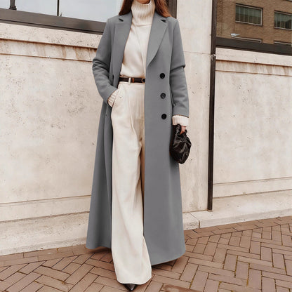 Damen Trenchcoat Leicht Tailliert Hochkragen Beige