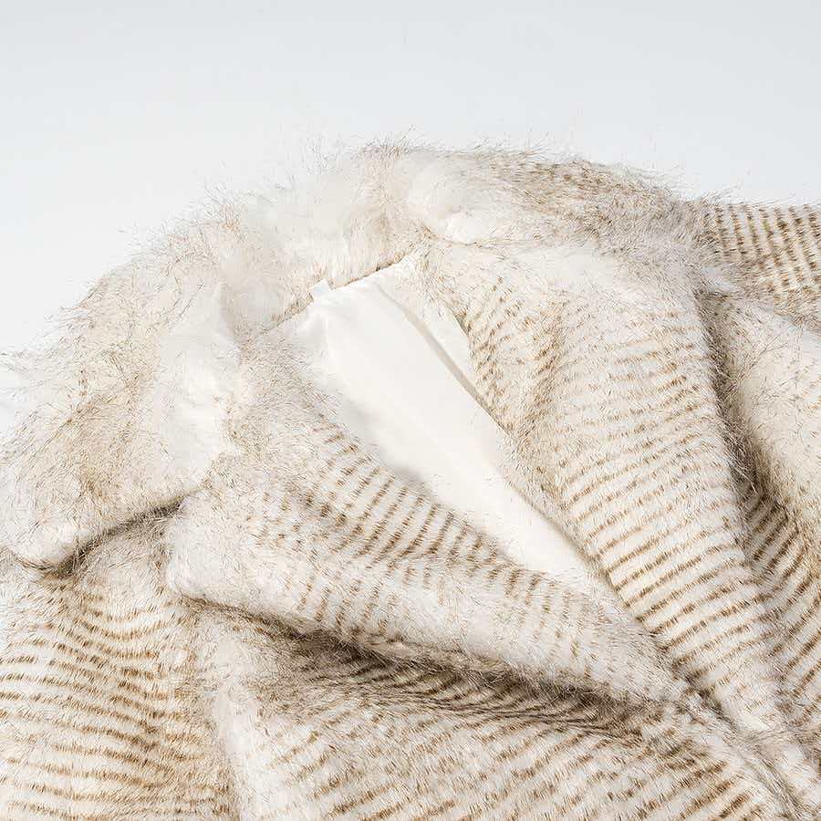 Damen Kunstpelzjacke Stilvoller Kragen Norvielle