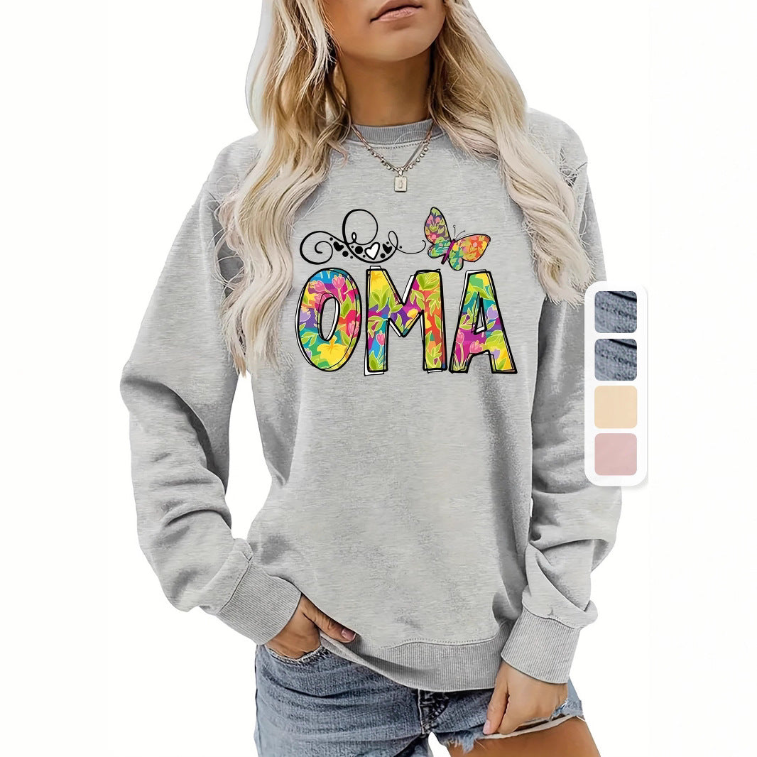 Damen Sweatshirt Botanischer Aufdruck Norvielle