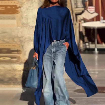Damen Oversized-Oberteil Fließender Schnitt Norvielle