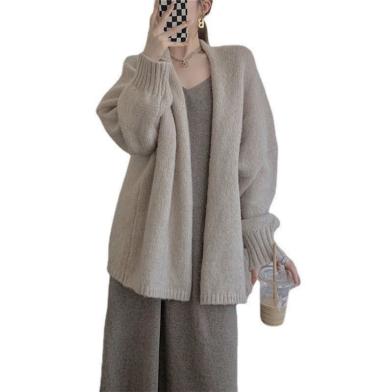 Damen Oversized Pullover V-Ausschnitt Langer Ärmel Norvielle
