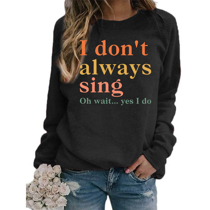Damen Sweatshirt Bequem Kreativer Spruch Norvielle